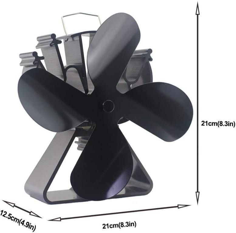 BEST DEAL) FOR Wood Log Burner Fireplace Larger Air Flow About 240CFM -  VODA Stove Fan 4 Blades Heat Powered Stove Eco Fans, TV u0026 Home Appliances,  Kitchen Appliances, Other Kitchen Appliances