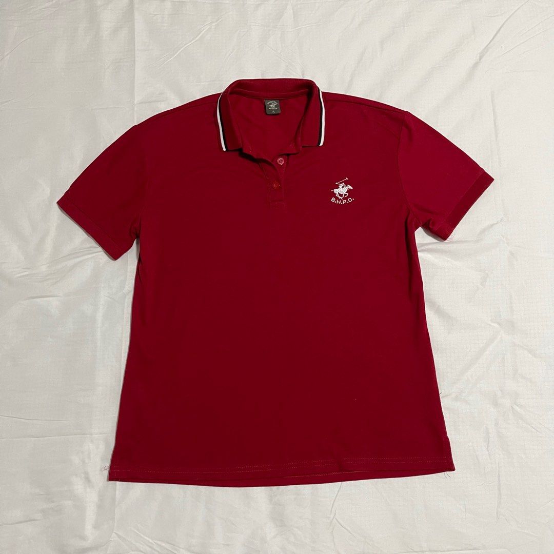 Beverly Hills Polo Club Polo Tee in Red, Men's Fashion, Tops & Sets,  Tshirts & Polo Shirts on Carousell