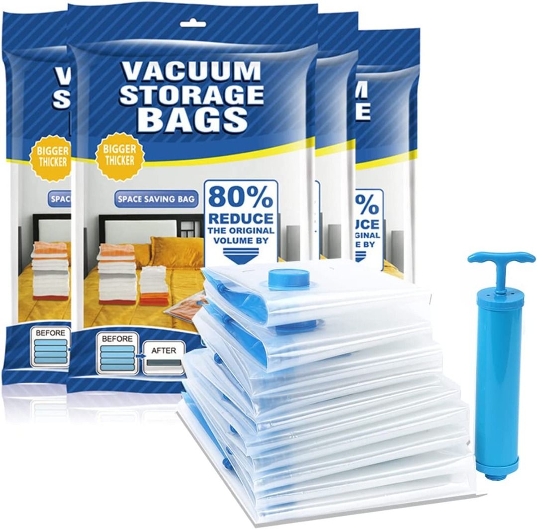 10Pack Vacuum Storage Bags, 40*60cm Vacuum Sealed Space Saver Seal