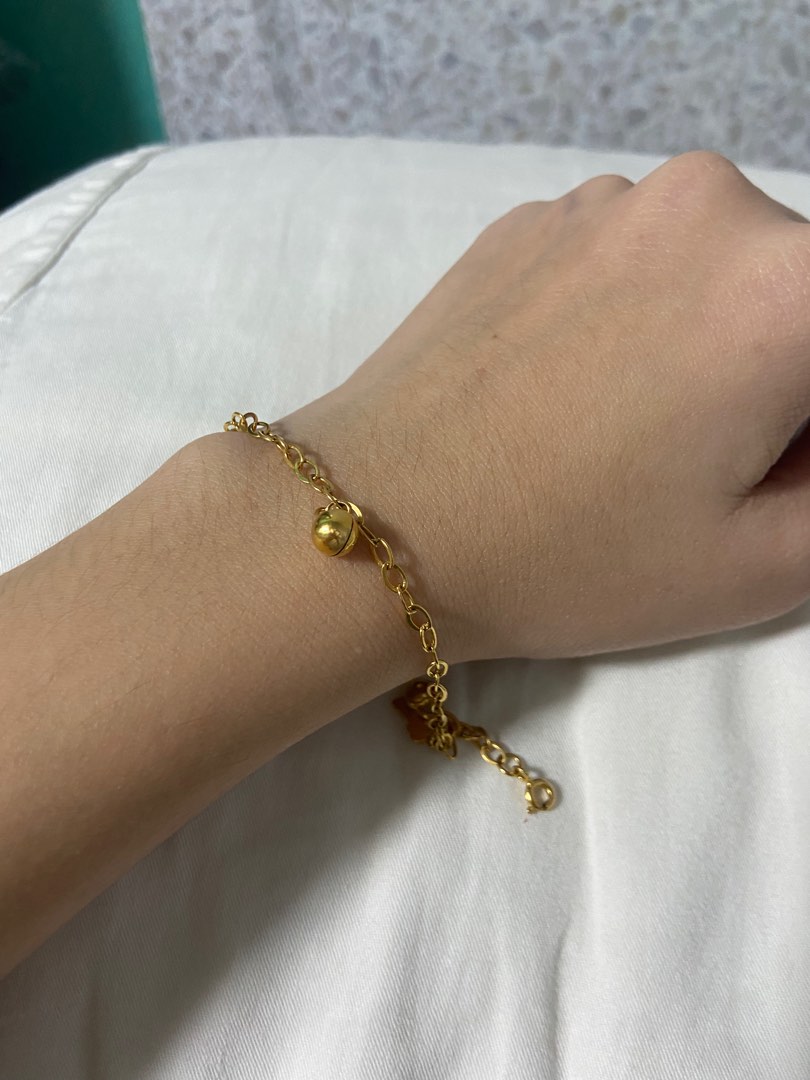 Gold link sale bracelet for charms