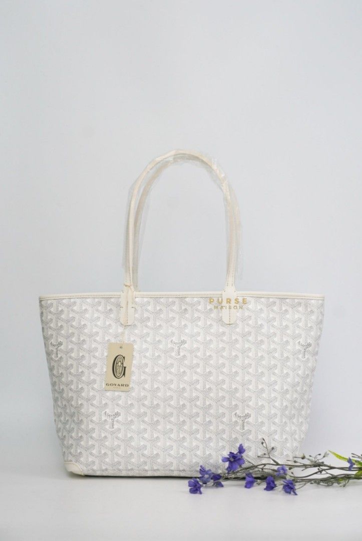 Goyard Artois Tote Bag in PM size white, Luxury, Bags & Wallets on Carousell