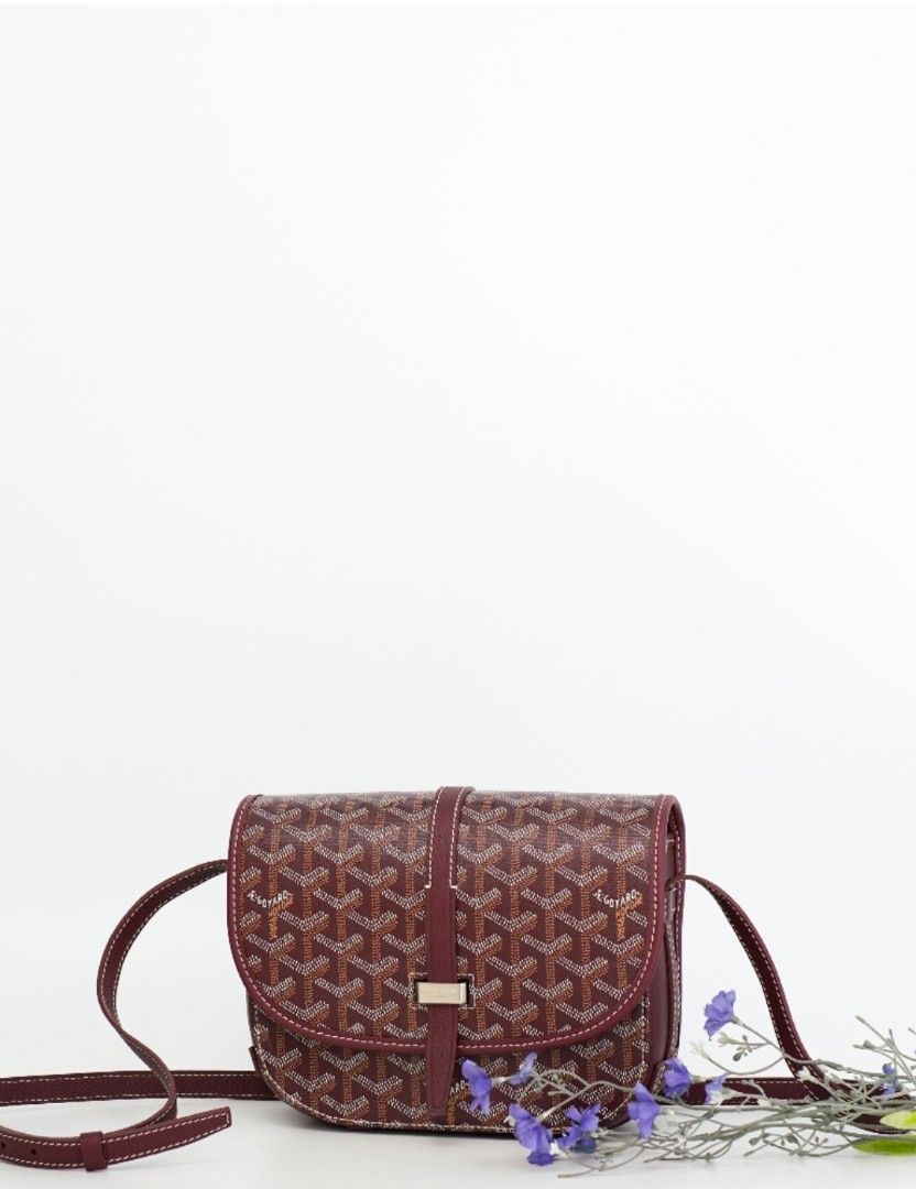 Goyard Belvedere MM Bag-Bordeaux, Luxury, Bags & Wallets on Carousell