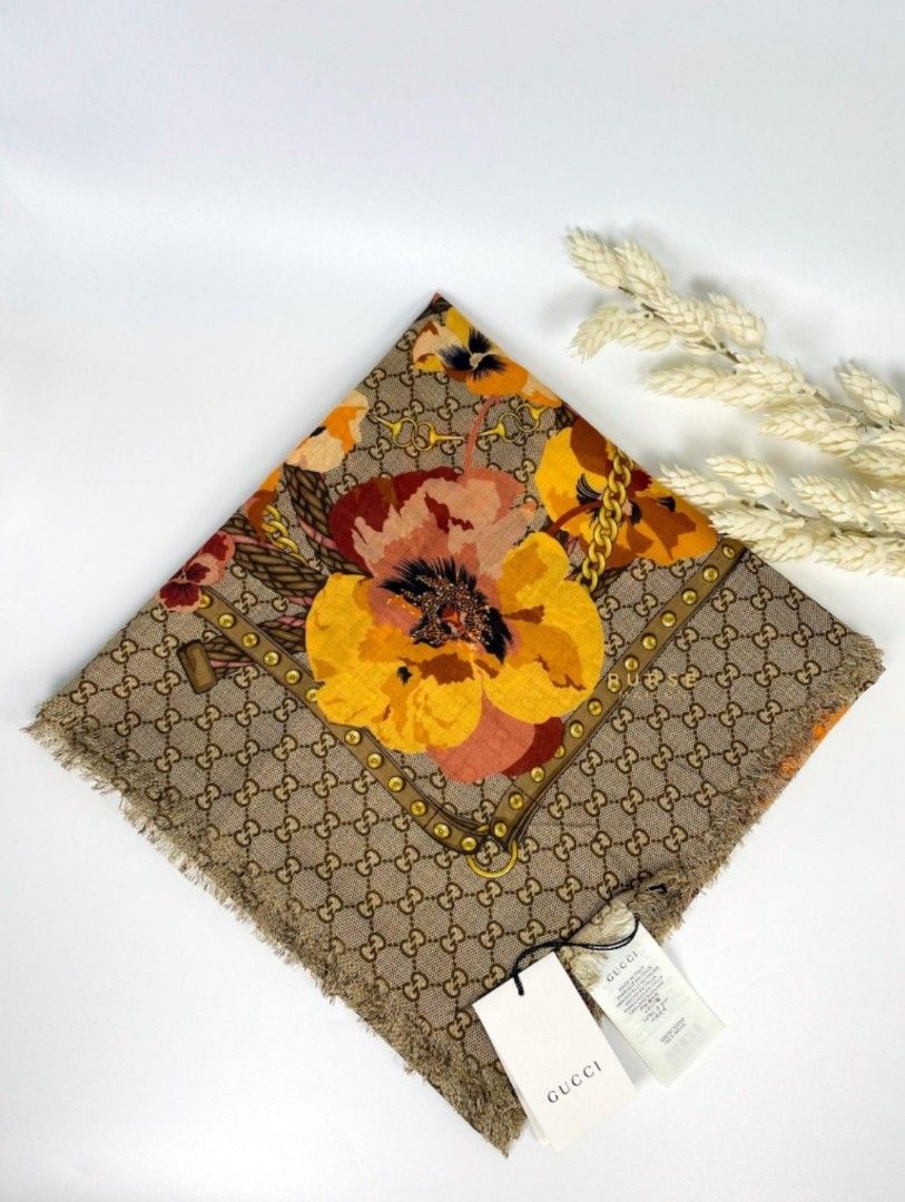 Gucci gold scarf hot sale