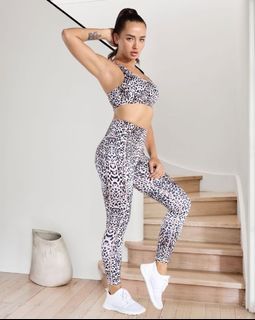 brown animal print crop top or leggings