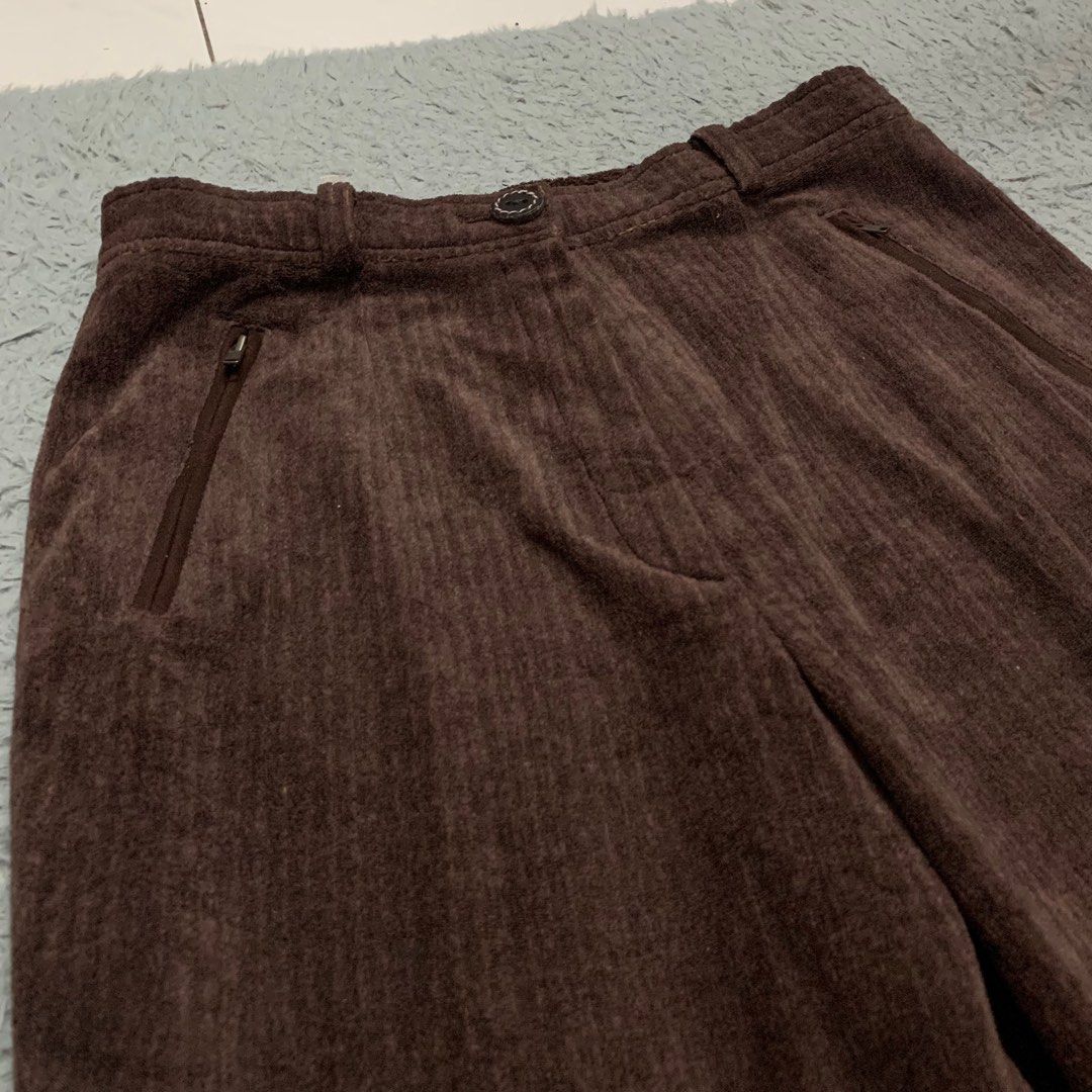 Brown Corduroy Pants Slim Fit (preloved), Women's Fashion, Bottoms