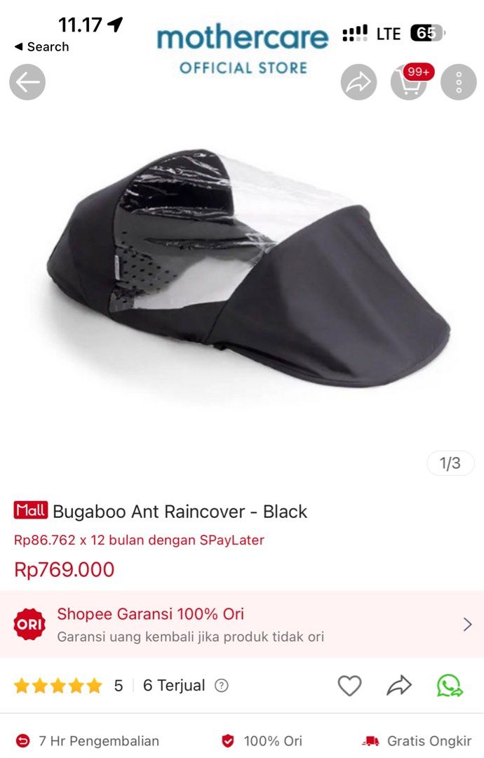 Bugaboo ant raincover sales