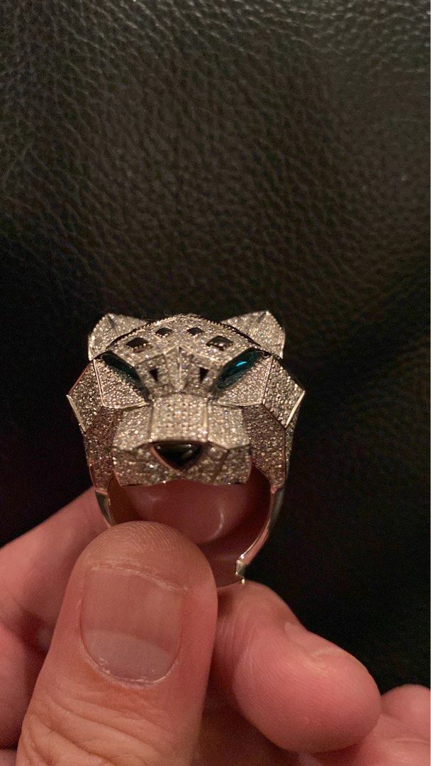 Cartier panther ring used hot sale