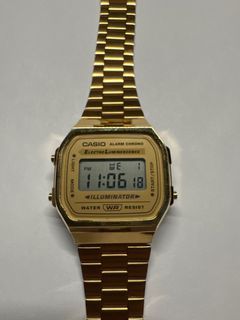 Casio Gold Digital Watch Model A168