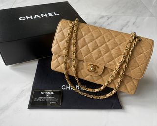 Chanel Classic Flap Medium Caviar Dark Beige
