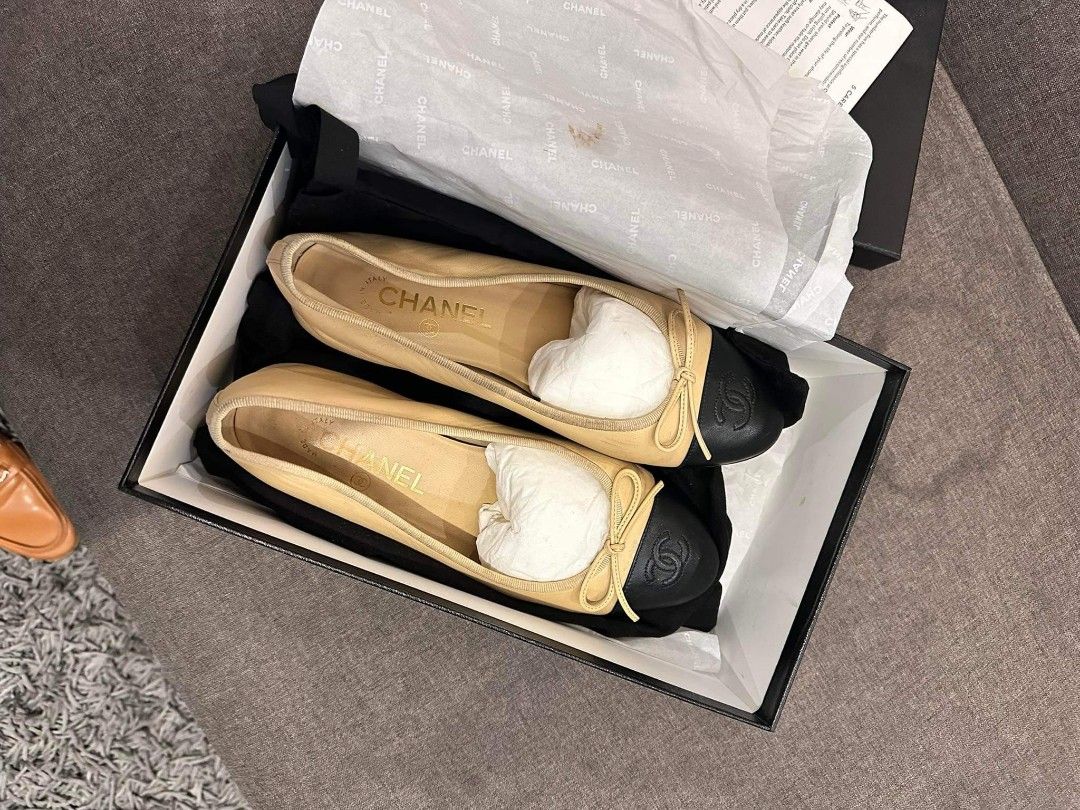 Chanel lambskin hotsell ballerinas