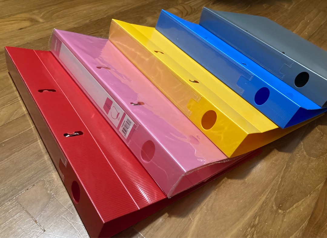 A4 clamp/ring file/folder set, Hobbies & Toys, Stationery & Craft