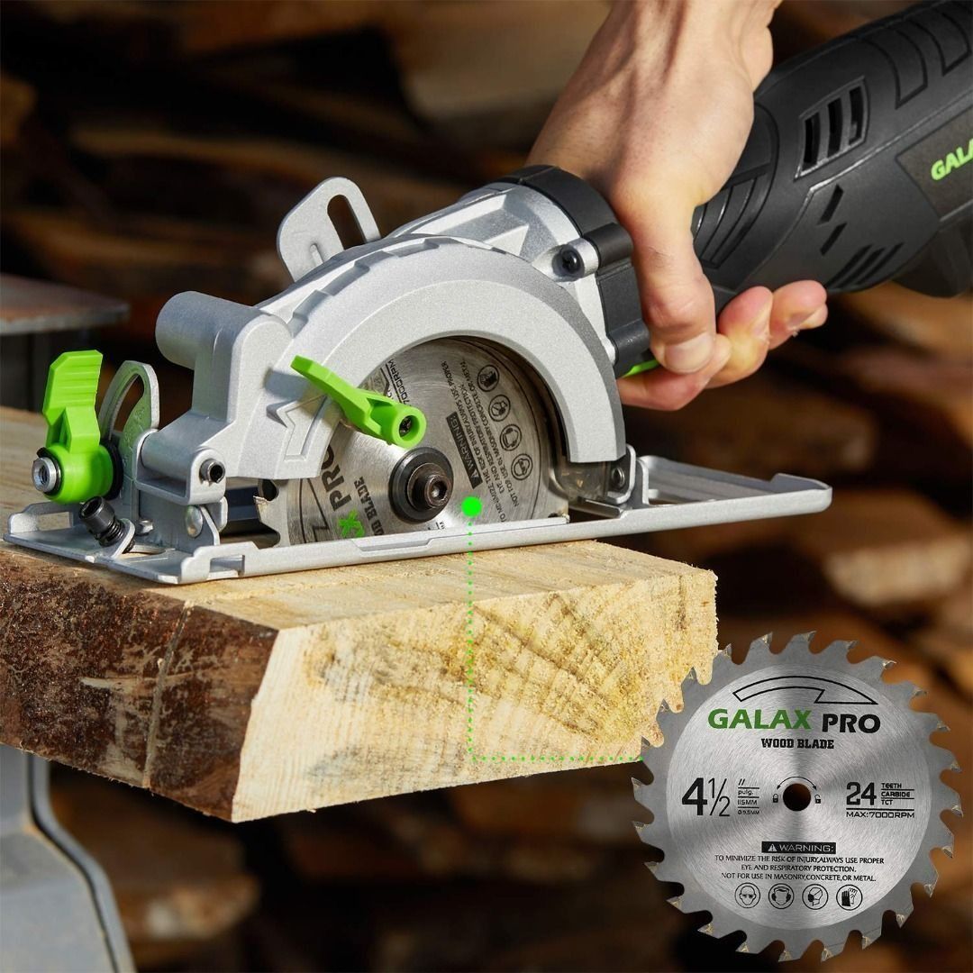 CLEARANCE SALE Pack of 2 Assorted 60T HSS Metal 24T TCT Wood Diamond 4 1 2 Inch Circular Saw Blade GALAX PRO Saw Blade Set