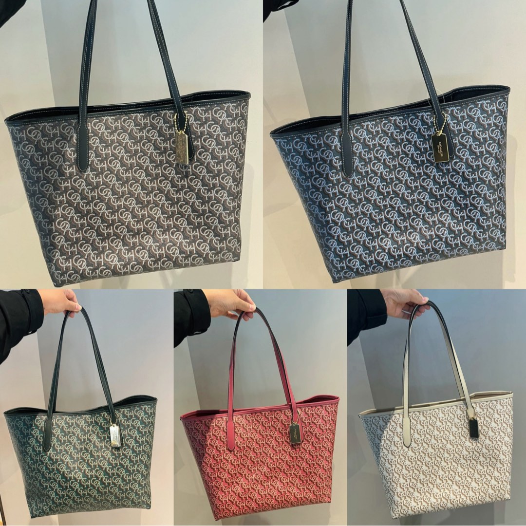 Coach monogram sales tote