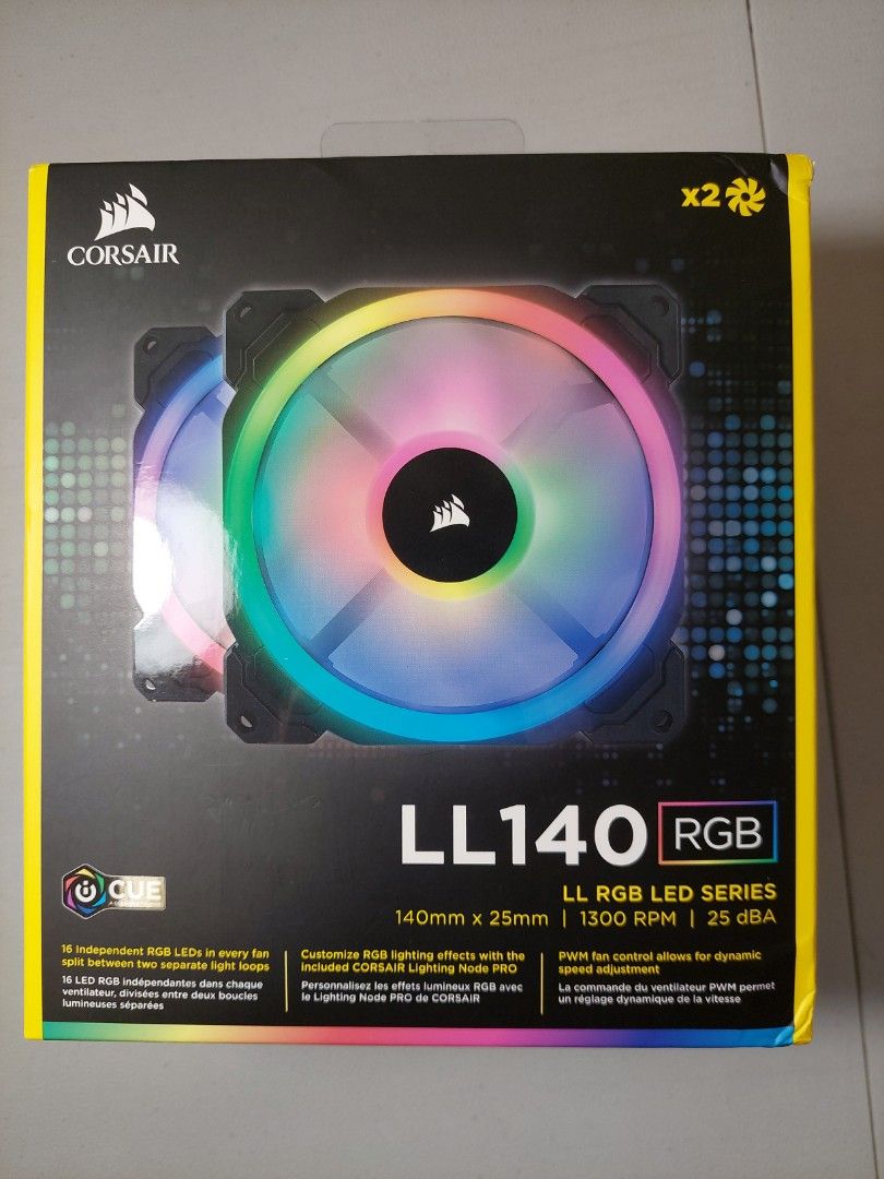Corsair LL140 RGB dual pack PC fans, Computers & Tech, Parts ...