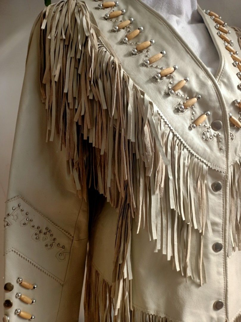 Cowboy Western Jacket for sale (Category: Coats, Jackets and Outerwear) located in La Trinidad. Submitted by padasem_kadi (Listing ID 1218009458, Image 2). Description: COWBOY/WESTERN JACKET FOR SALE Brand: USA BIKERS DREAM APPAREL Material: leather with beads metal accents Condition: Excellent almost new Source: US bought...not ukay Open for shipping COD COP on interested buyers.