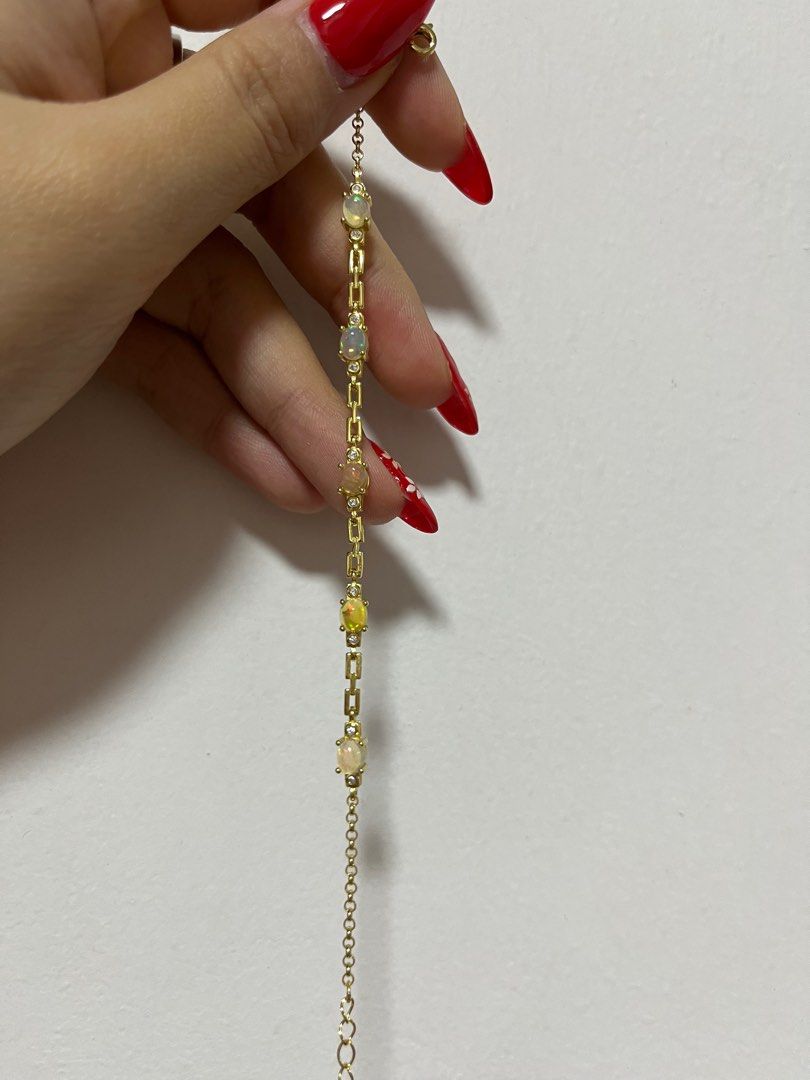 Dainty Opal Bracelet S925 Women s Fashion Jewelry Organisers