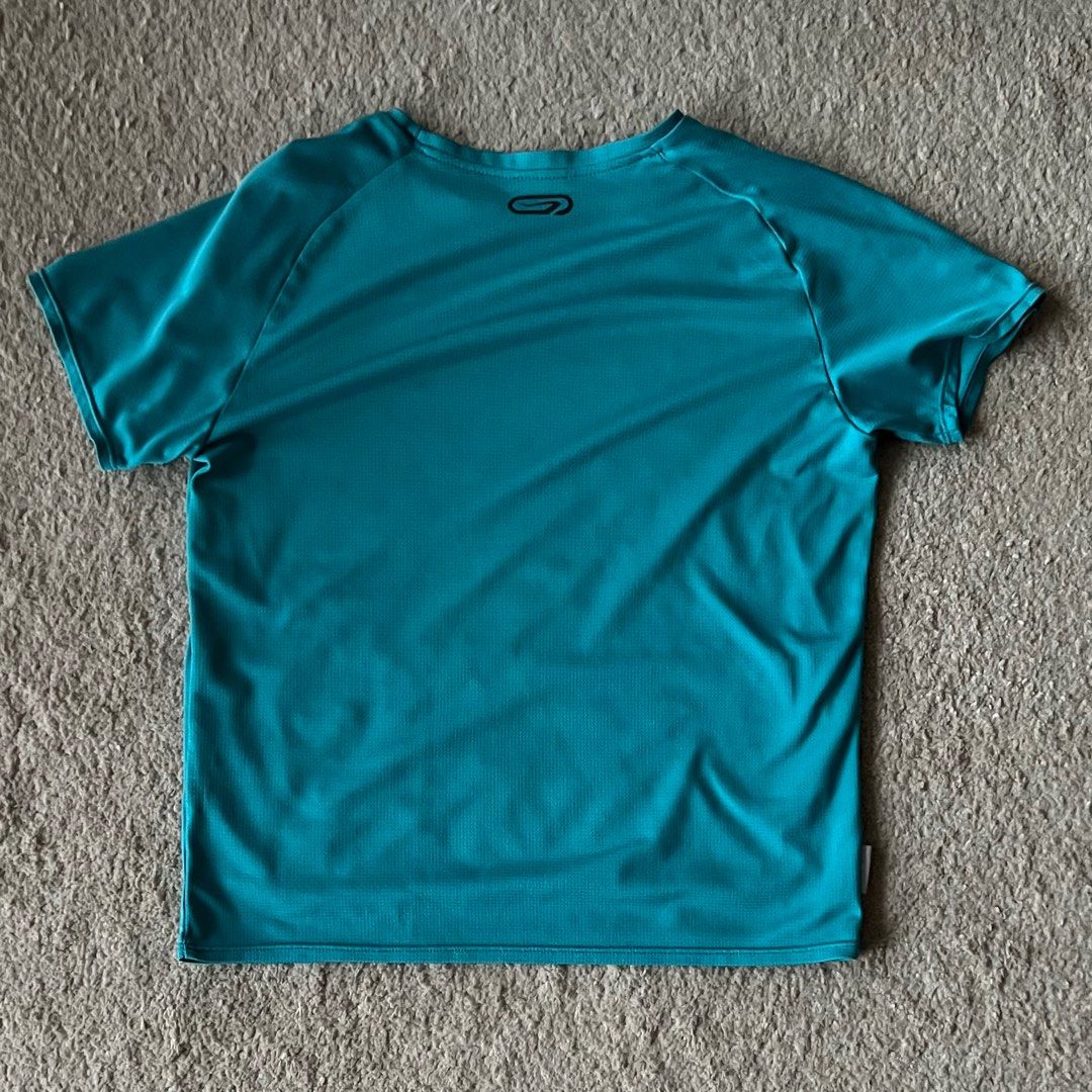 Decathlon Blue Turquoise Dri Fit Exercise Running Top Shirt Petite