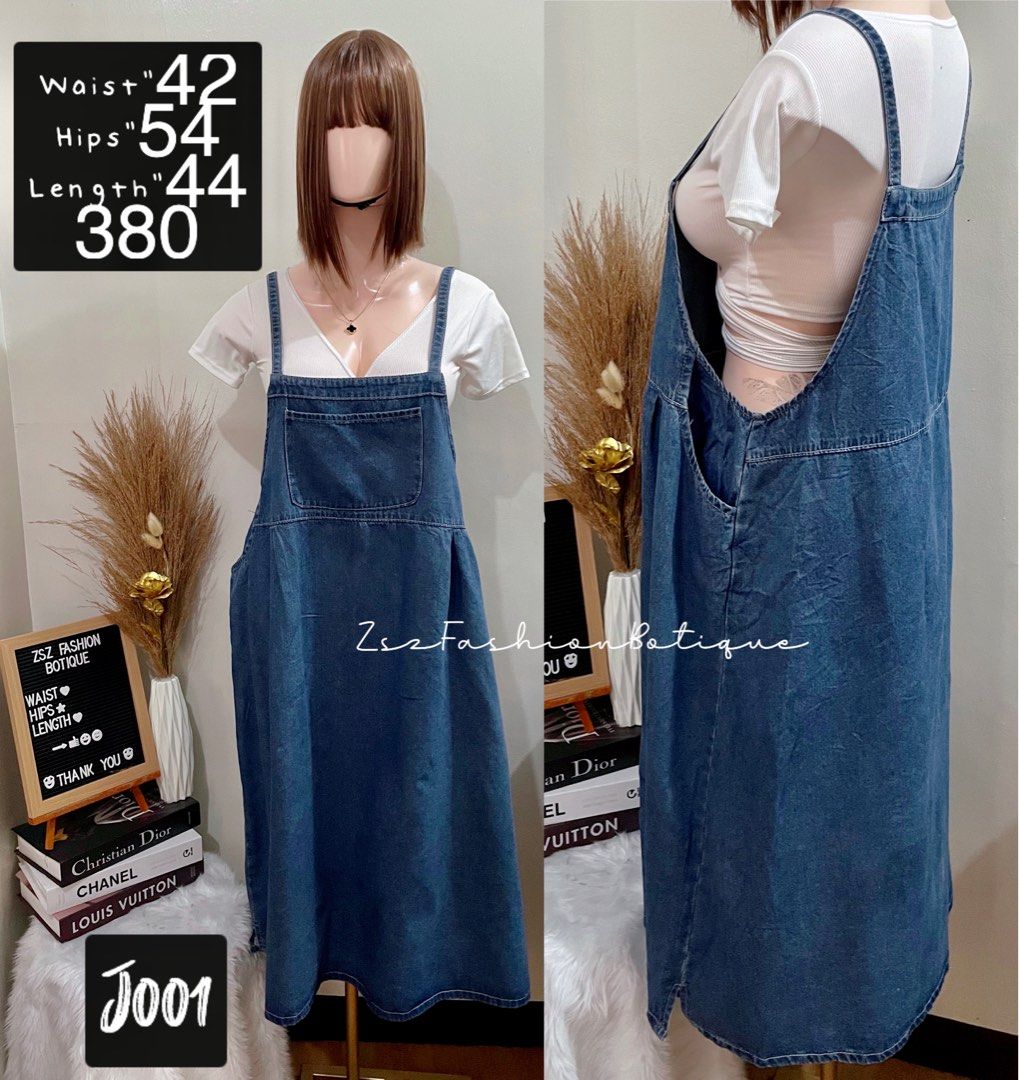 Plus size 2024 denim jumper skirt