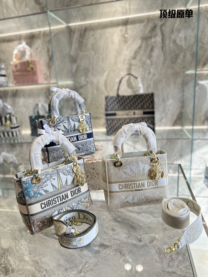 Lady dior embroidered bag sale