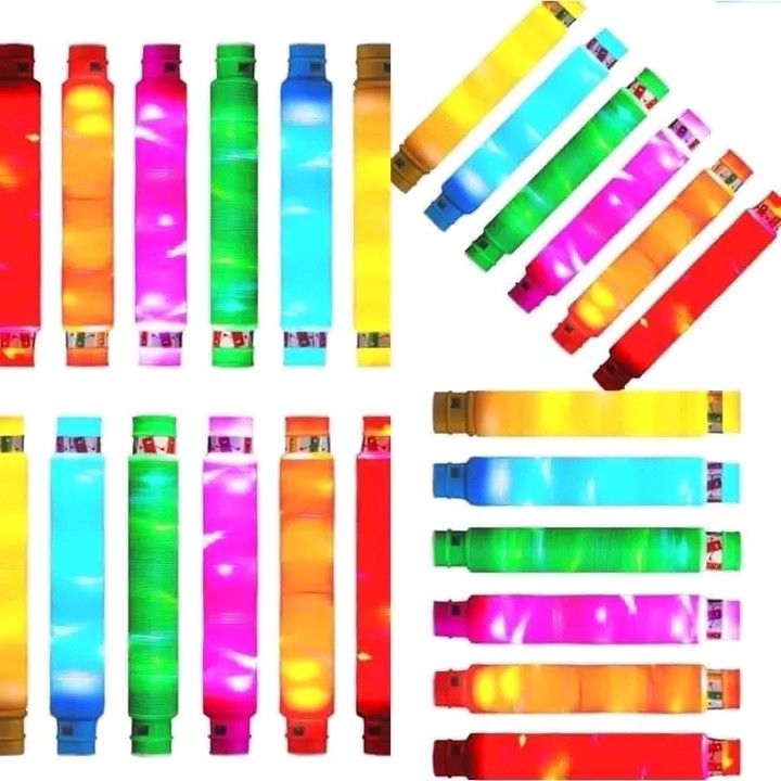 DIY light tube/color stretch plastic tube corrugated retractable toy