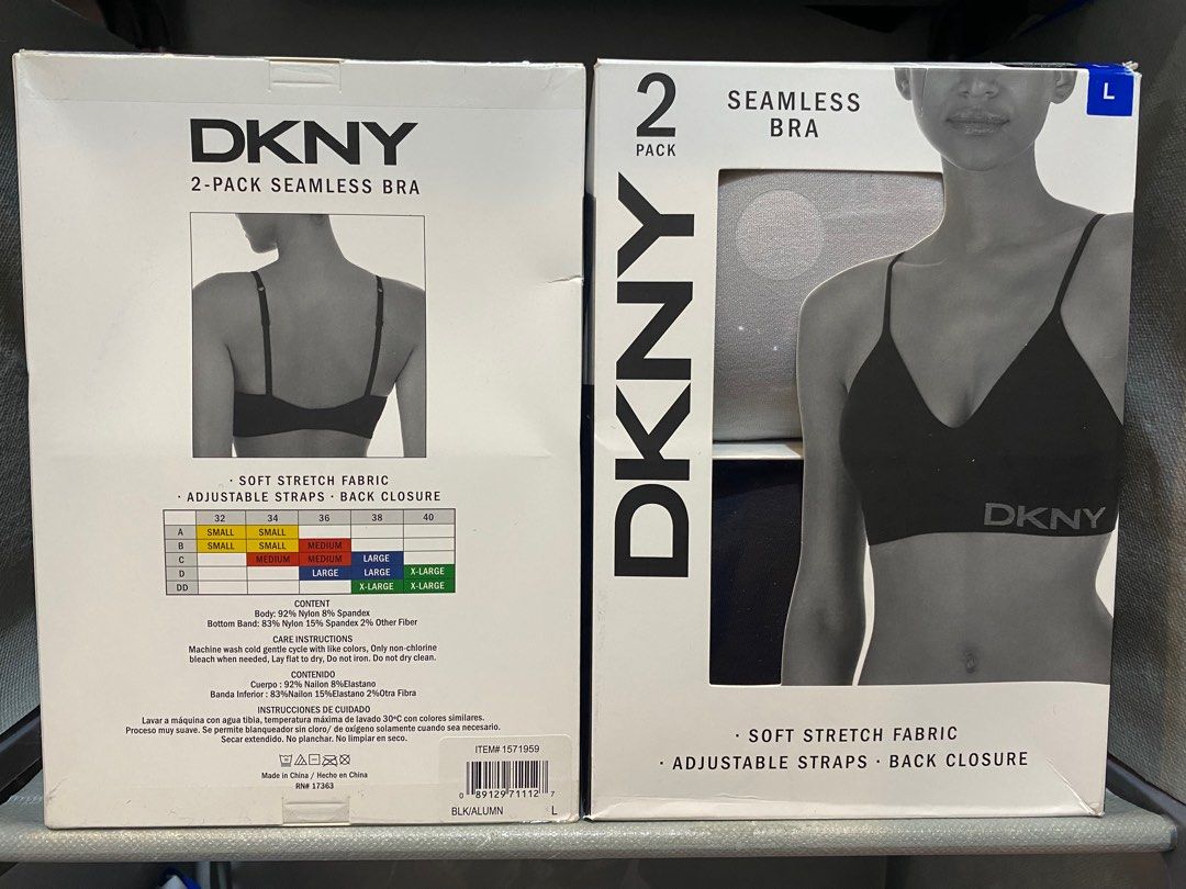DKNY 2 SEAMLESS BRA LARGE, Women's Fashion, Undergarments & Loungewear on  Carousell