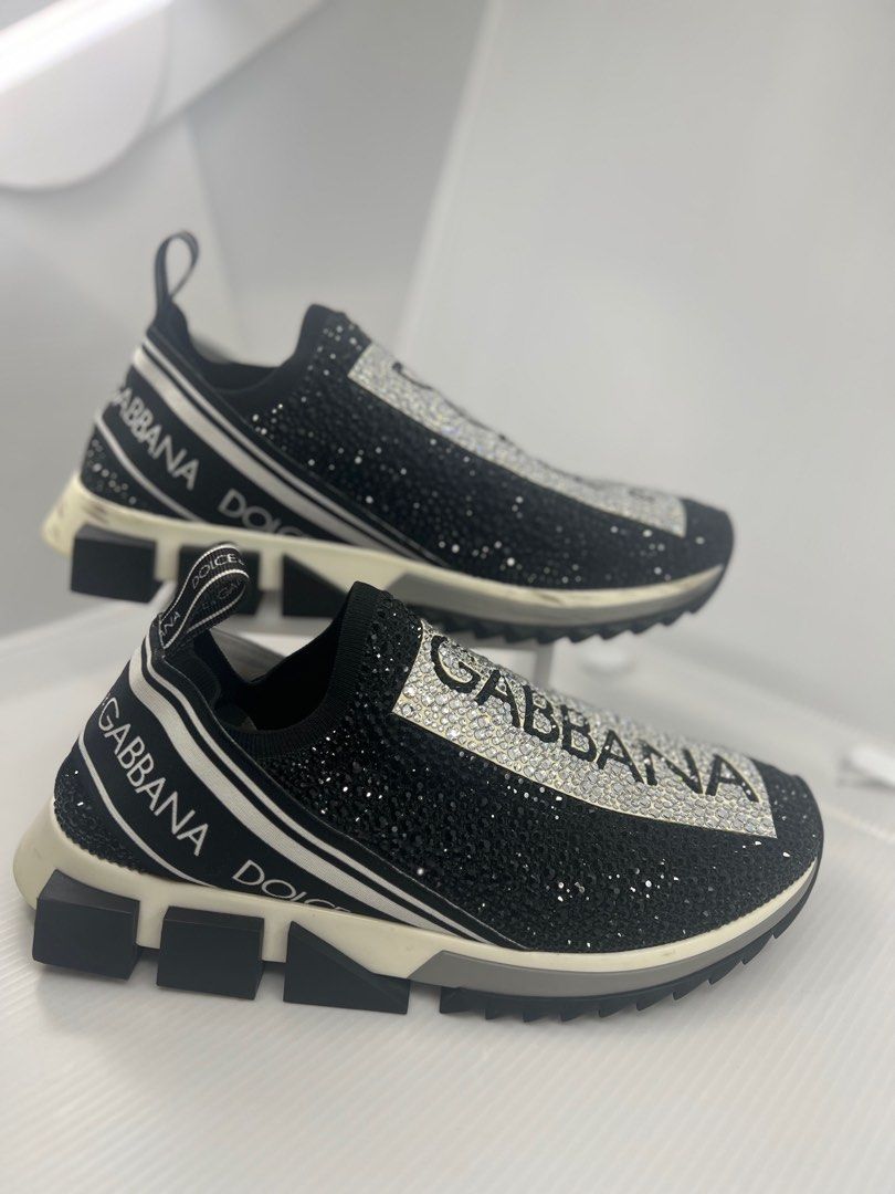 Dolce and Gabbana Sorrento Sneakers with Fusible Crystals, Luxury, Sneakers  & Footwear on Carousell