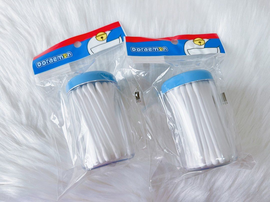 Doraemon Container With Cotton Buds, Furniture & Home Living, Home