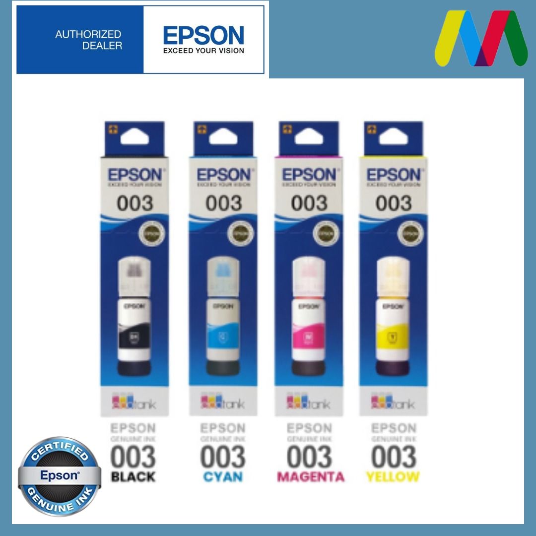 Epson 003 Genuine Ink (CMYK) 65ml, Computers & Tech, Printers, Scanners ...