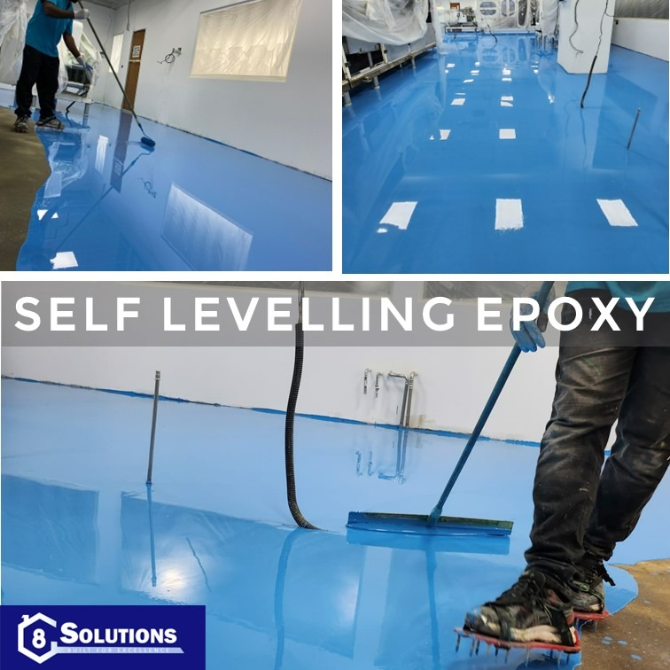Floor coating application Epoxy coating / PU coating / cement casting
