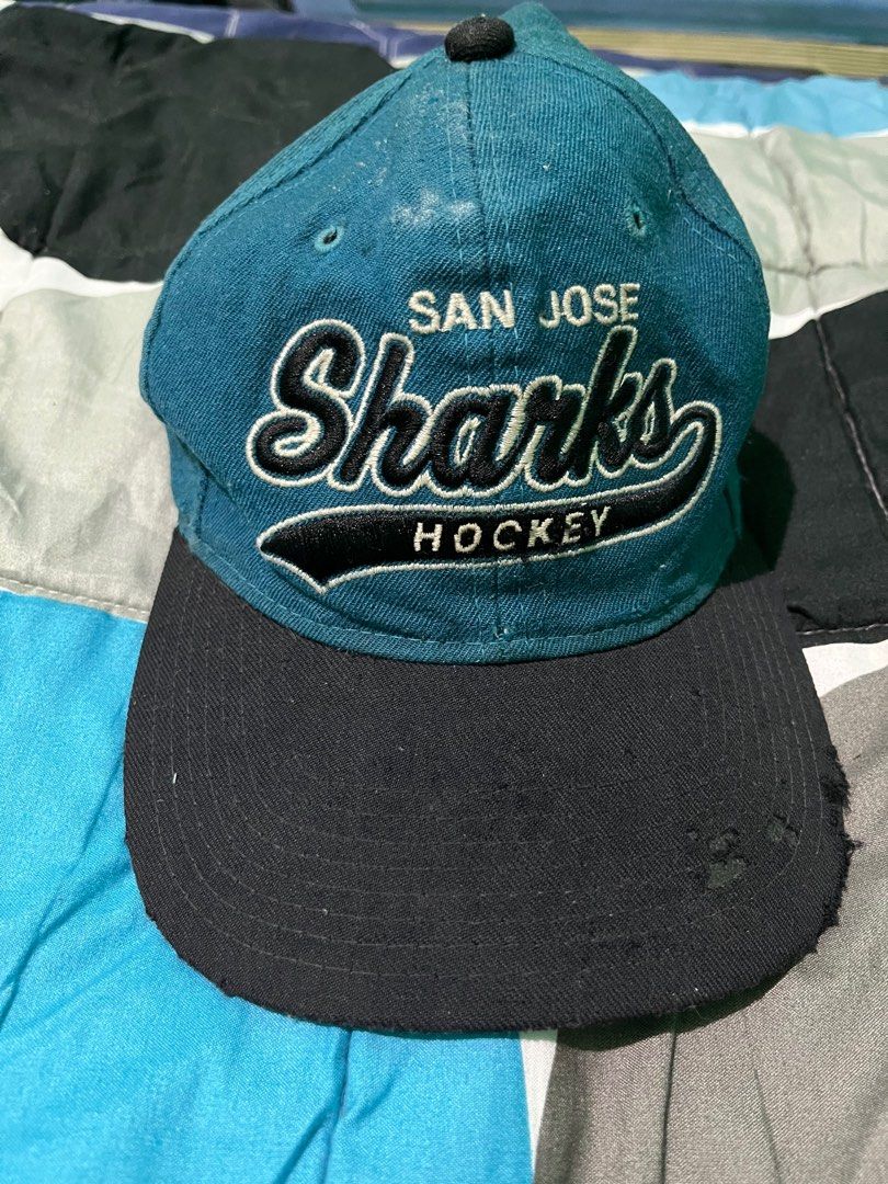 Vintage 90's San Jose Sharks NHL Ice Hockey Front Row Snapback Hat
