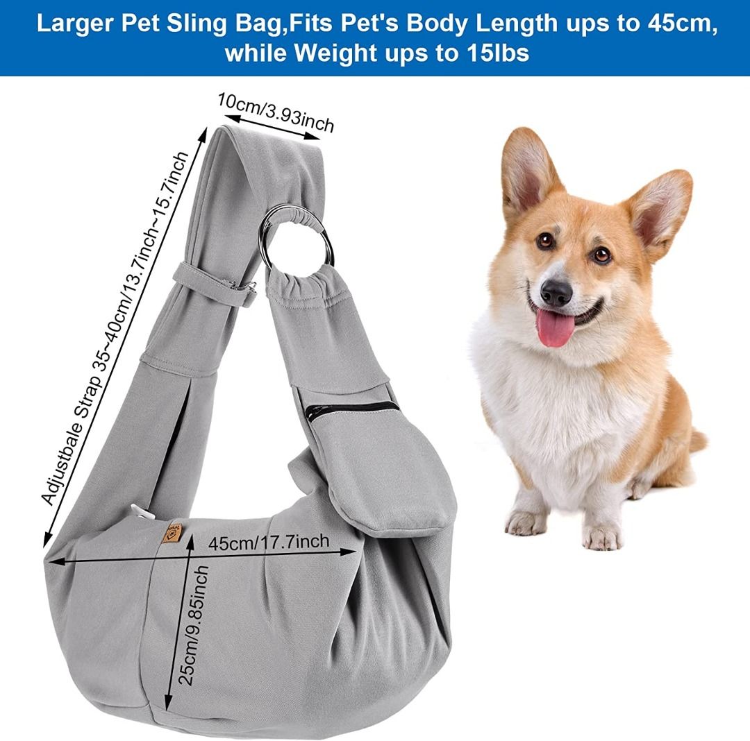 OWNPETS Pet Sling Carrier Hands Free Reversible Pet Papoose Bag