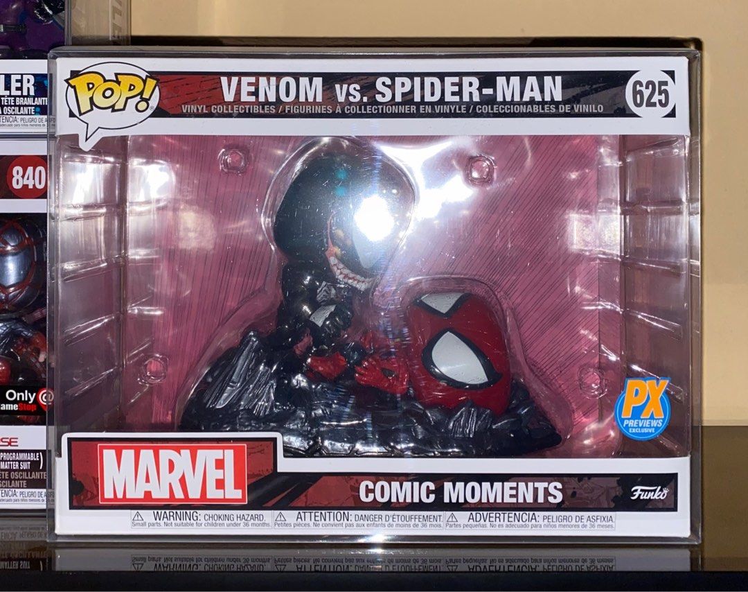 Funko Pop! Venom vs. Spider-Man (Comic Moments PX Exclusive), Hobbies &  Toys, Toys & Games on Carousell