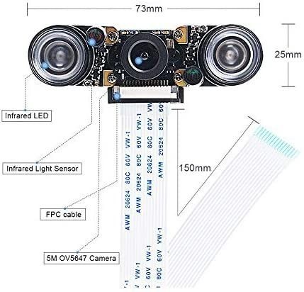 GeeekPi Raspberry Pi 4 Camera Module, Raspberry Pi Infrared Night ...