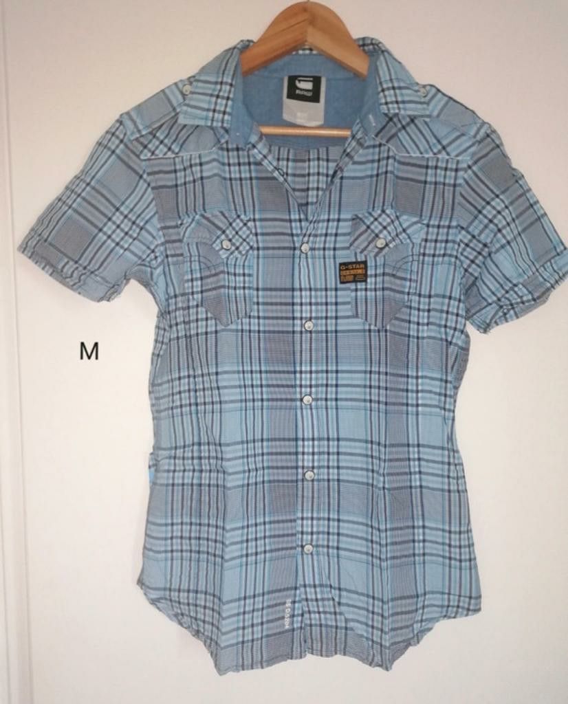 G star short sleeve shirt blue M Men s Fashion Tops Sets