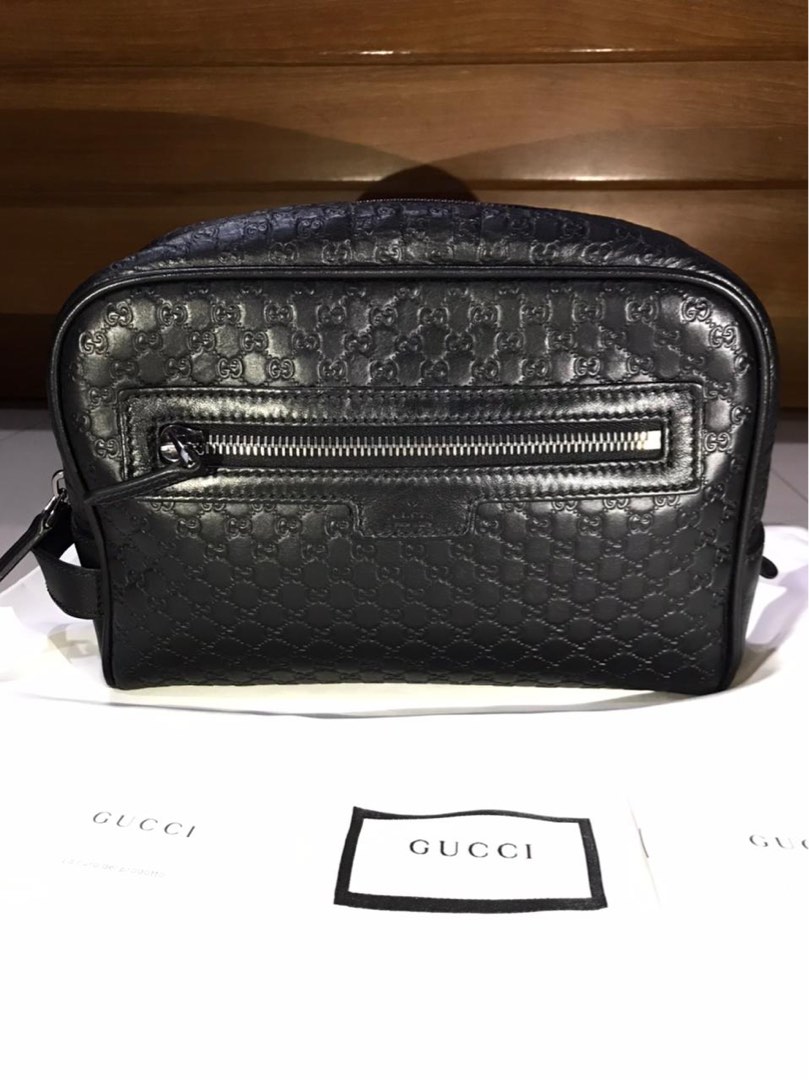Gucci toiletry bag men's black discount