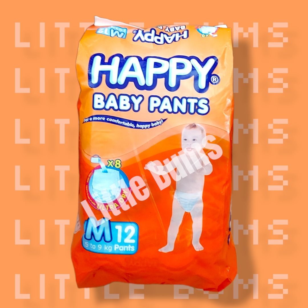 HAPPY BABY PANTS 12 (Category: Diapers & Baby Wipes) located in Quezon City. Submitted by littlebums (Listing ID 1218005183, Image 2). Description: HAPPY BABY PANTS 12 MEDIUM-101 LARGE-112 XL-120 XXL-126 XXXL-148 We offer discounts for more than 5 items per order!.