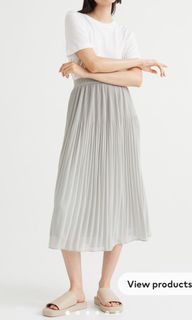 HM Pleated Skirt Gray