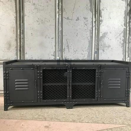 hn-0658 Modern Industrial Metal TV Cabinet Console, Furniture & Home ...
