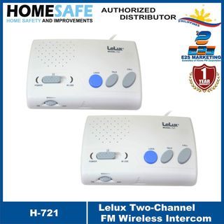 HomeSafe LeLux FM Wireless Intercom Two-Channel (2-Way Intercom)