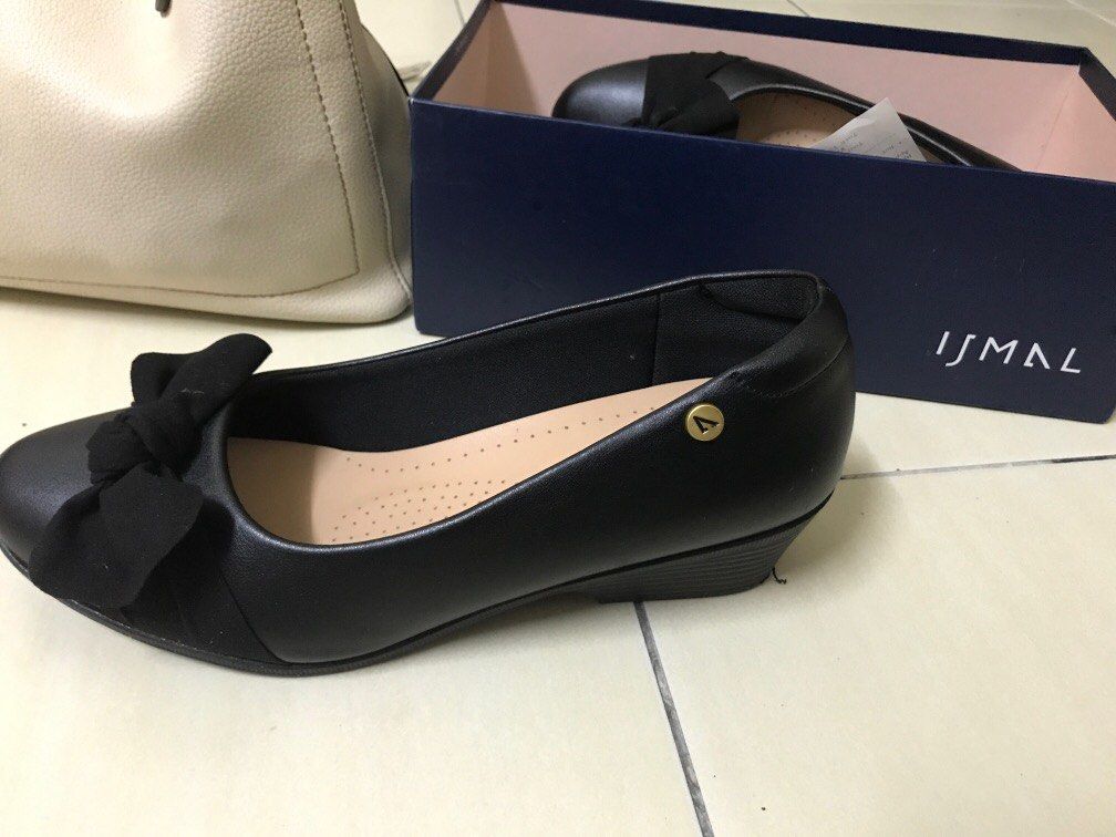 Ijmal Surya Bow Black (convocation shoes), Women's Fashion, Footwear ...