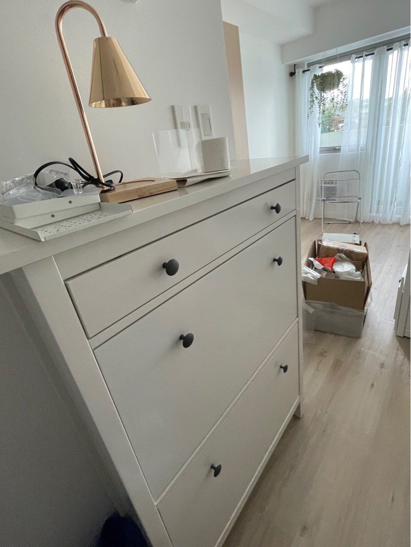 IKEA Hemnes shoe cabinet, Furniture & Home Living, Furniture, Shelves,  Cabinets & Racks on Carousell