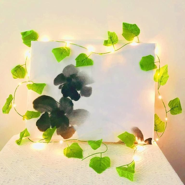 AIOR 24 Pack Artificial Ivy Leaf Plants Garland Fake Ivy Vine Greenery Garlands Hanging Plant Vine for Office Wedding Party and Garden Wall Decor