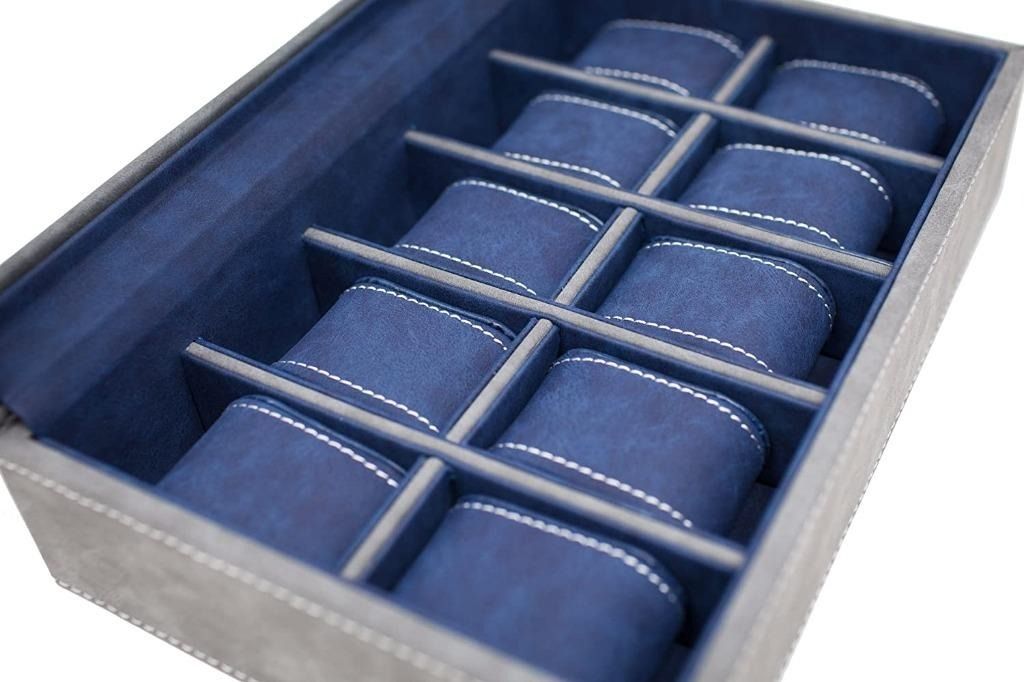instock Caddy Bay Collection Ardesia 10 Gray Watch Case Grey