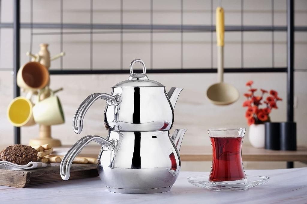 Teapot With Infuser Loose Tea Leaf 2 Liter Stainless Steel Tea Pot Coffee  Water Small Kettle Filter Set Warmer Teakettle For Stovetop Induction Stove