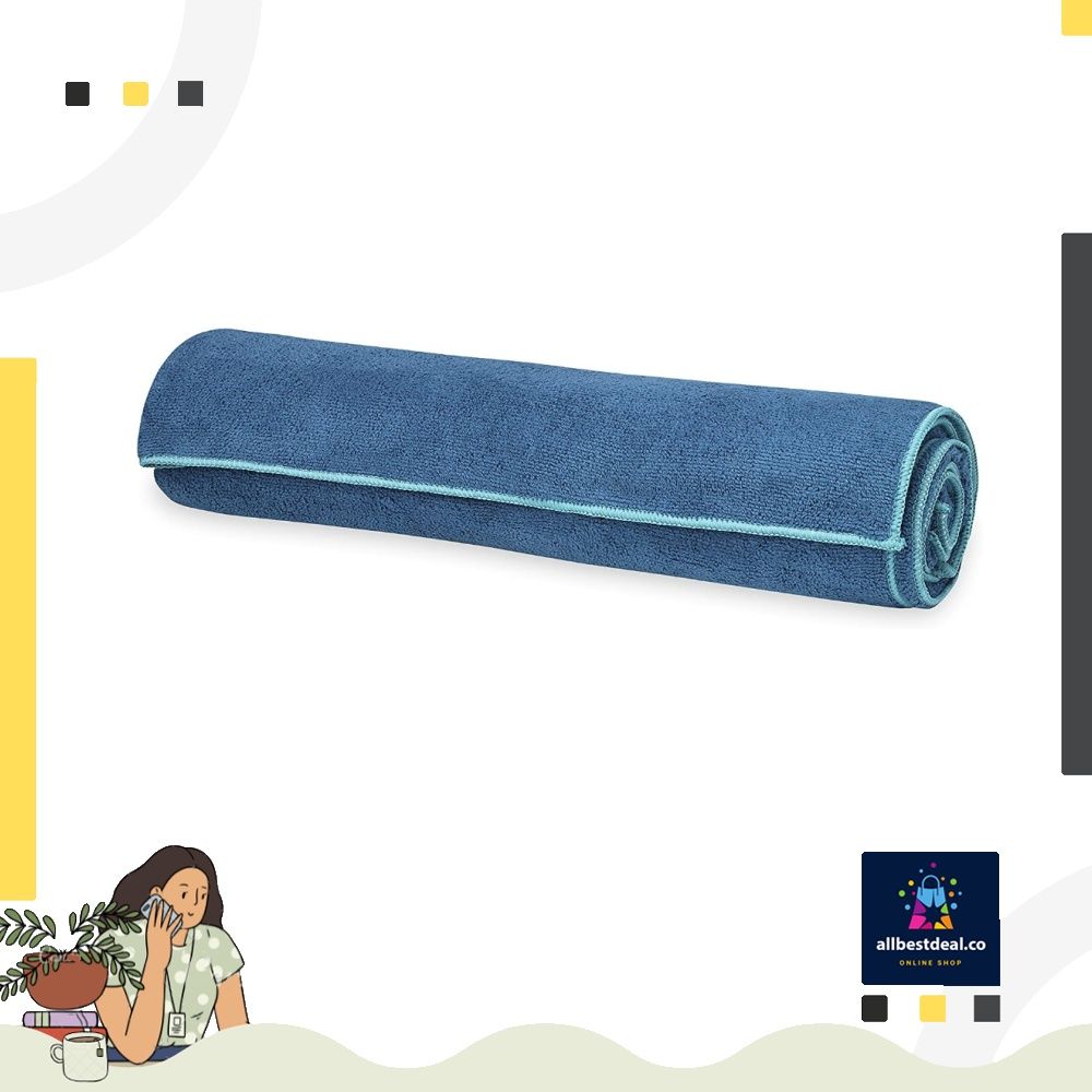 instock~ Gaiam Stay Put Yoga Towel Mat Size Yoga Mat Towel (Fits Over  Standard Size Yoga Mat - 68L x 24W), Lake, Sports Equipment, Exercise &  Fitness, Exercise Mats on Carousell