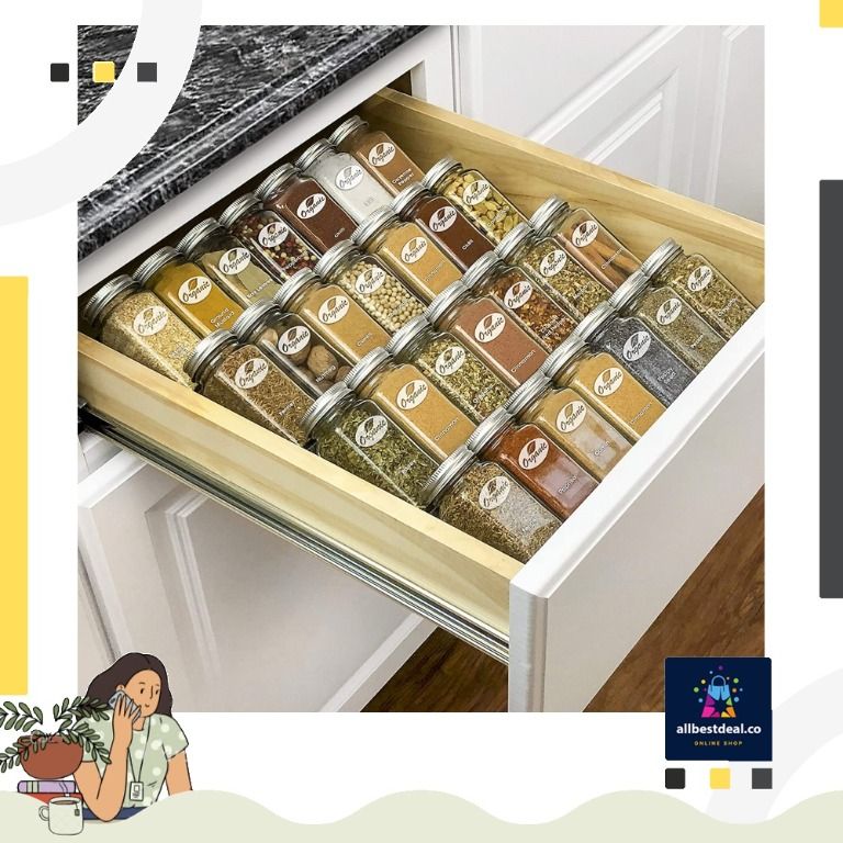 Lynk professional spice rack tray tier steel drawer organizer on sale