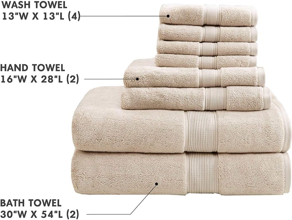 Madison park signature 800gsm cotton 8 piece towel se store