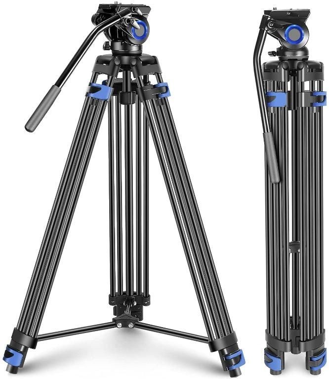 Neewer 79”/200cm Video Tripod Heavy Duty Aluminum Alloy Camera Tripod Stand