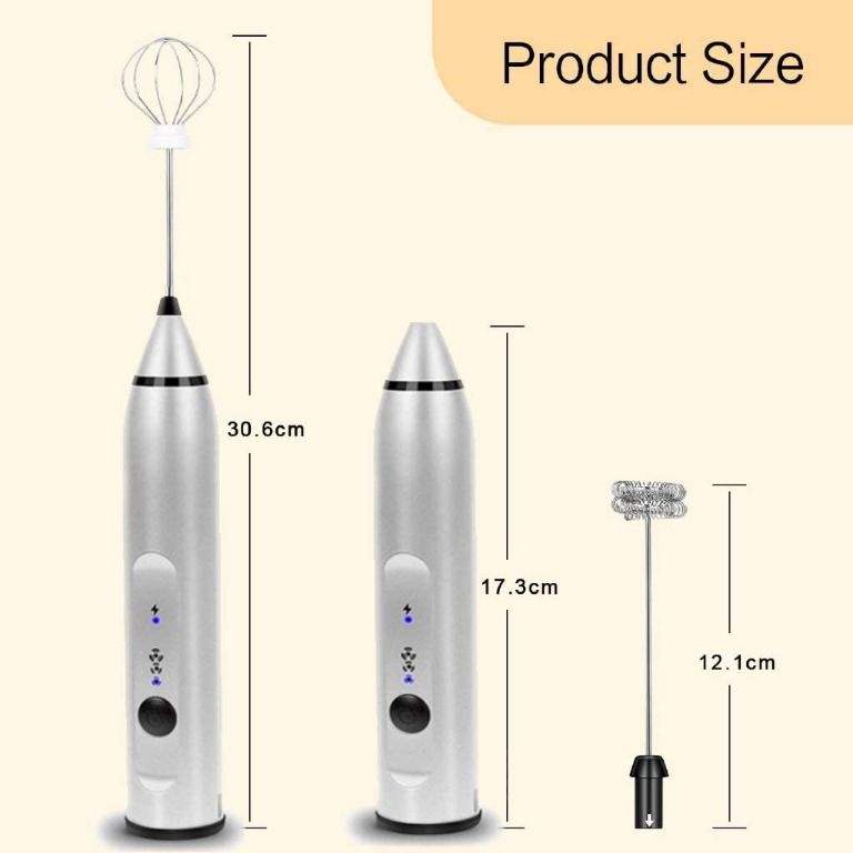  Milk Coffee Frother Electric, Handheld Foam Maker Milk Coffee  Whisk Foamer Blender, Drink Mixer Frothing Frother Wand for Coffee,  Chocolate, Latte, Capuccino, Milk Tea, Coconut Milk, Keto Diet & Egg: Home