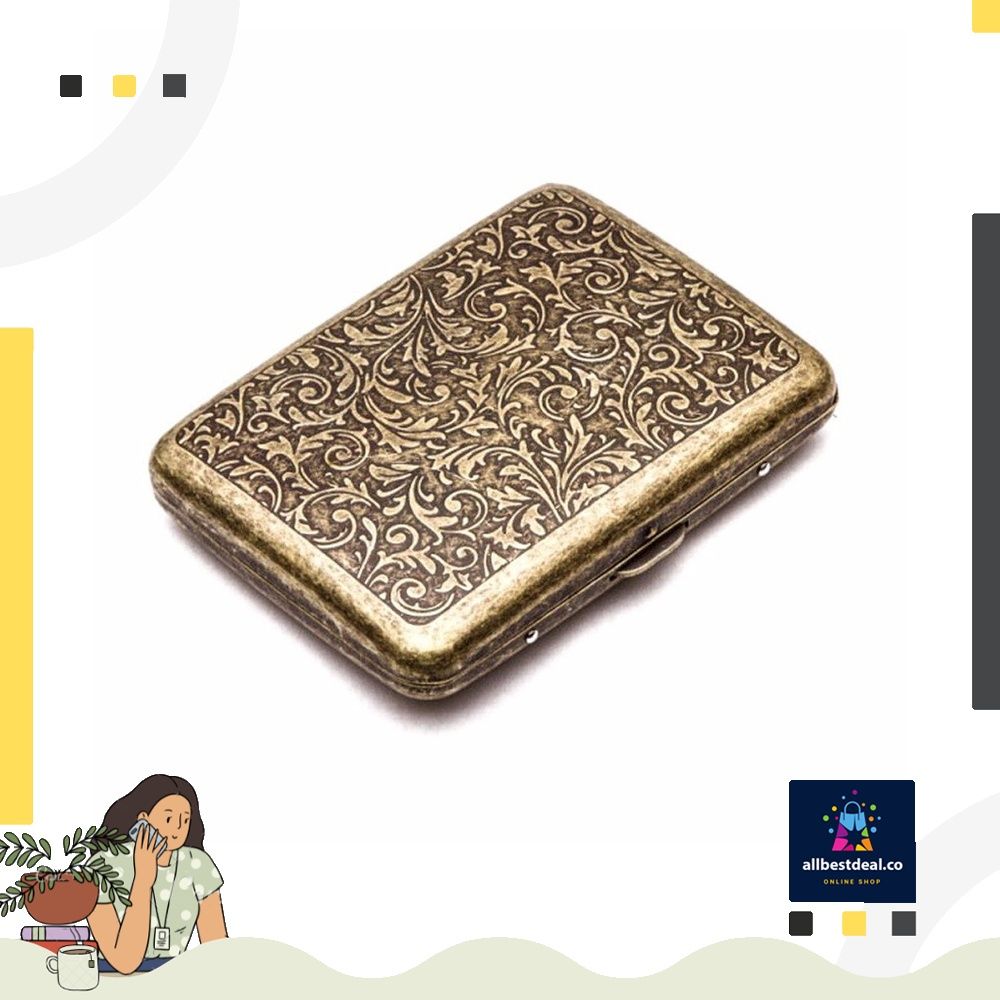 instock Retro Metal Cigarette Case Box Yhouse Double Sided